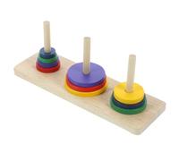 QUMIIRITY Gioco Da Tavolo Torre Di Hanoi in Legno Colorato, Puzzle Intellettuale Per Ragazzo Ragazza e Adulti, Materiale Liscio Sicuro, Sviluppo Creativo e Relax, Set Puzzle Mentale Per Età 6