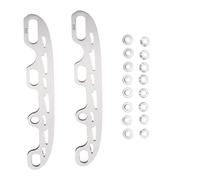 QUMIIRITY Lama Sostituibile per Pattini da Ghiaccio in Acciaio Inossidabile con Tappi Ricambio per Scarpe da Pattinaggio su Rotelle Accessorio Essenziale per Hockey e Pattinaggio Artistico