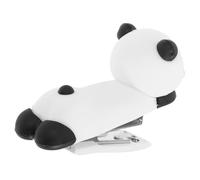 QUMIIRITY Mini Cucitrice da Scrivania a Forma di Panda in Silicone, Spillatrice da Viaggio Compatta Portatile, Pinza Fino a 20 Fogli, per Studenti e Ufficio, Cucitrice Manuale Kawaii