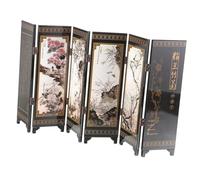 QUMIIRITY Mini Paravento Laccato in Stile Cinese Divisore da in Decorazione per Interni Separé Camera Compatibile con Arredamento per Amanti della Cultura Cinese