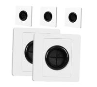 QUMIIRITY Piastra a Muro Passacavo Per Gestione Copertura Per a Muro Con Foro Uscita Set Da 5 Pezzi Con Gommini Design Compatto Per Home Theater e Ufficio