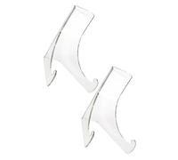 QUMIIRITY Piccolo Supporto per Piatti in Acrilico Espositore da 2 Pezzi per Opere Darte Foto Cartoline Accessori per Ufficio