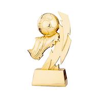 QUMIIRITY Premio Coppa Calcio in Resina Dorata a Forma di Pallone, Coppa con Base, Ricompensa per Giochi di società e Scuola Materna, Decorazione Duratura per Asili e Aziende