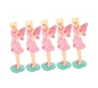 QUMIIRITY Scatola Da 5 Pezzi Bambola Carillon Rosa Giocattoli Per Ragazze Bambola Ballerina Statuetta Danzante Musicale Bambola Di Balletto Bambola Principessa Plastica