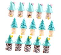 QUMIIRITY Set 15 Pezzi Micro Ornamenti Paesaggistici in Resina, Decorazioni Casa Sull’Albero Miniature per Arredamento Giardino, Balcone, Scrivania e Cortile