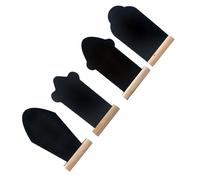 QUMIIRITY Set 4 Mini Lavagne Pasquali in Legno a Forma di Lapide, Decorazioni per Scrivania, Bacheche per Messaggi, Lavagne per Appunti Fai da Te, Superfici Lisce Facili da Pulire,