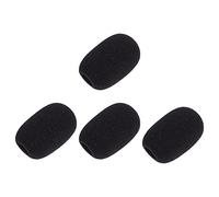 QUMIIRITY Set 5 Pezzi Coprimicrofono in Spugna Nera Antivento Spessa Elasticità Protettiva Per Microfoni a Collo D'oca Protezioni Per Uso Professionale