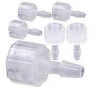 QUMIIRITY Set 8 Pezzi Adattatori Luer Lock in Pp Resistenti a Temperatura e Agenti Chimici, Connettori per Tubo Flessibile Compatibili Aghi Luer, Attacchi per Uso Industriale e Artigianale