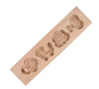 QUMIIRITY Stampo in Legno per Torte e Biscotti 4 Fantasie, Vassoio per Dolci Fai da Te, Adatto per Mooncake, Muffin e Pane al Vapore, Utensile da Cucina per Panetteria e Ristorante