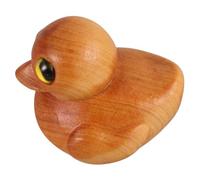 QUMIIRITY Statuina in Legno a Forma Di Papera Decorazione in Legno Realistica Per Arredamento Da Esterno Per Collezione Ornamento Da Prato Animali