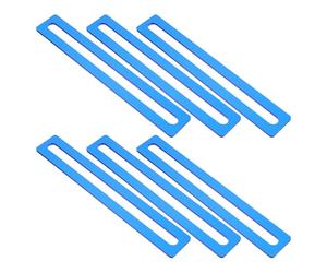 QUMIIRITY Strisce di Lettura Guidata Blu 6 Pezzi in Acrilico Trasparente per Dislessia, Segnalibri Sovrapposizione Colorata e Studenti, Strumenti di Lettura per Scuola e Supporto