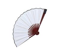 QUMIIRITY Ventilatore Luminoso Collo a ventaglio burlesco lacca delirio Ventilatore Ricaricabile ventilatori Ricaricabili appassionato di Discoteca ventaglio Pieghevole Rave di Legno Bianca