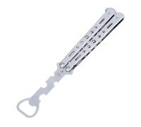 Qumiuu Apribottiglie pieghevole per esercizi, apribottiglie a farfalla e apribirra, accessorio pieghevole in acciaio inox, taglierina multifunzione per un facile utilizzo