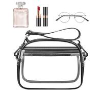 Qumiuu Borsa Grande Trasparente | Regolabile Impermeabile,Borsa a Spalla con Cinturino Rimovibile,per Concerti Festival Lavoro Sport Mare Viaggi Outdoor
