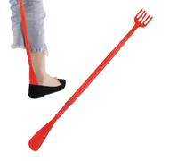 Qumiuu Calzascarpe grattaschiena, artiglio grattaschiena,Artiglio grattaschiena ergonomico - Calzascarpe per alleviare prurito con manico lungo, grattaschiena per uomo e donna
