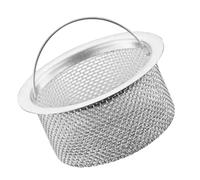 Qumiuu Filtro per lavello in acciaio inox, filtro di scarico per lavello della cucina, filtro per scarico della cucina, con manico a maglia fine, filtro a tubo dell'acqua in acciaio inox per