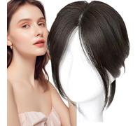 Qumiuu Frangia per parrucca, parrucca con frangia otto caratteri - Parrucca da donna otto caratteri con frangia sulla fronte - Copre la parrucca sintetica per capelli diradati e grigi traspiranti