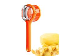 Qumiuu Pelapatate con contenitore, pelapatate con contenitore | pelapatate per carote in acciaio inox double face | pelapatate multifunzione, utensile da cucina per carote, patate