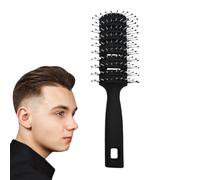 Qumiuu Spazzola per capelli, pettine coste, spazzola antistatica per uomini e donne, pettine costole, spazzola per capelli nove file, per uomini e donne, impugnatura ergonomica, per bagnato,