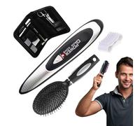 Qumiuu Spazzola per cuoio capelluto per la crescita dei capelli, spazzola per massaggio del cuoio capelluto, a batteria, vibrante per il cuoio capelluto, pettine elettrico portatile per la pulizia del