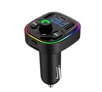 QUMOX G47 Manopola bluetooth Versione Tipo-C TF Card U-disk Trasmettitore FM per auto Lettore MP3 con luce RGB