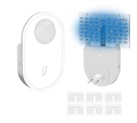 QUMOX Lampada antizanzare con trappola per mosche, con luce UVA, senza rumore e senza odori, cattura insetti, luce notturna per tarme, mosche, moscerini della frutta, per camera da letto e cucina