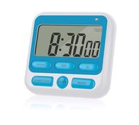 QUMOX Timer digitale da cucina con allarme e grande schermo LCD HX106 blu