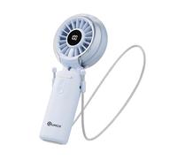 QUMOX Ventilatore Portatile con Nebulizzatore, Blu | Combina flusso d’aria e nebulizzazione a nano particelle per una piacevole sensazione di freschezza nelle giornate calde.
