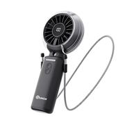 QUMOX Ventilatore Portatile con Nebulizzatore, Nero | Combina flusso d’aria e nebulizzazione a nano particelle per una piacevole sensazione di freschezza nelle giornate calde.