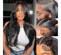 Qunali Parrucche frontali in pizzo da 30 pollici per capelli umani 13x4 HD parrucche frontali in pizzo per capelli umani parrucche di densità del 180% per le donne parrucche frontali in pizzo senza