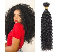 Qunatuma fasci di capelli umani ricci 12A fasci di capelli umani crespi non trattati al 100% capelli umani morbidi e spessi possono essere tinti fasci di onde ricci colore nero naturale 95-100 g