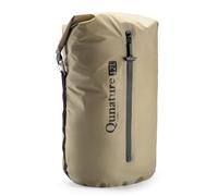 Qunature Borsa da Manubrio Impermeabile 12L, Borsa Bici con Sistema di Compressione Sacca Zaino Multifunzionale Ultraleggera, per Campeggio Bikepacking Bici da Strada Mountain Bike, Kaki