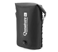 Qunature Borsa Impermeabile 6L, Sacca di Compressione con Valvola di Sfiato | Borsa da Bici per Forcella Manubrio Portapacchi, Zaino Ultraleggera per Bikepacking Ciclismo Escursionismo, Nero