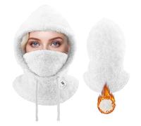 Qunature Passamontagna Caldo Invernale, Passamontagna da Sci Antivento, Passamontagna Cappuccio Termico, Balaclava Coprispalle, Multiuso per Sci, Moto, Escursioni, Ciclismo, Uomo e Donna