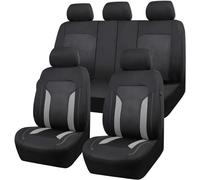 QUNINE Coprisedili Auto per Nissan Qashqai J12 2021 2022 2023, Traspirante Antiscivolo Copri Sedili Auto Protezione Sedile Auto Facile da Montare Auto Accessori,4 Grey