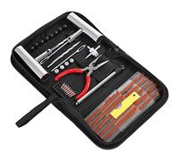 QUNNIE Tire Repair Kit 46Pcs Tire Patch Kit con connettori Strumenti per la Riparazione di Pannolini Pneumatici e connettori Patch Kit per Auto Moto Camion Trattore Trailer