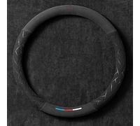 QUNNO Auto Coprivolante, per BMW Série 1 Series 1er Serie 1 E81 E82 E87 E88 F20 F21 F40 F52 116i M135i Coprivolante Pelle Microfibra Antiscivolo Accessori,Style B - Shape O