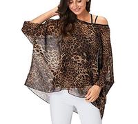 Qunsia Camicetta da donna in chiffon, caftano, poncho, tunica, top coprente, Z-4327, taglia unica