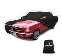 Qunsunus - Copriauto a 6 strati per Ford Mustang 1964-1968, impermeabile, per tutte le condizioni atmosferiche, 210D, antivento, per Ford Mustang, protezione grandine con cerniera