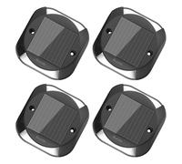 Quntis 4 Pezzi Luci Solari Esterno per Vialetto Ponte, Luce Fredda Bianca 6500K Segnapasso LED Esterno Solare IP65 Impermeabile Lampade Solari da Giardino per Sentieri Piscina Marciapiede