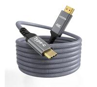Quntis Cavo USB-C a HDMI 4K@60Hz 3 m, nylon e connettori dorati, compatibile con iPad Pro, iPhone 16/15 Pro, MacBook Pro, Galaxy, Surface, Samsung Galaxy S23/S22/S10/S9, Steam Deck