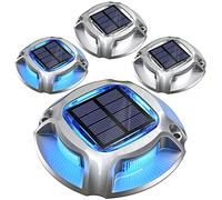 Quntis Luci Solari Segnapasso LED Esterno Solare Alluminio Blu & Bianca