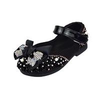 QUNUNOIRE-Scarpe Principessa con Paillettes, Scarpe Glitterate per Ragazza Bambina Bimba, Scarpe Cosplay Eleganti per Festa Cerimonia Nero 23