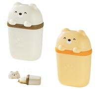 QUNXON Portasapone, 2 pezzi cartone animato portasapone con scarico e coperchio, in polipropilene da viaggio, impermeabile, portasapone portatile per uso domestico, viaggi e palestra, camper