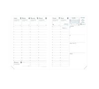 Quo Vadis 003006Q Agenda RIGIRO Lingua italiana Anno 2025 Formato 9x12,5 cm Settimanale 13 Mesi Dicembre-Dicembre Carta Bianca Ricambio Agenda Blisterato Copertina in Cartone Bianco