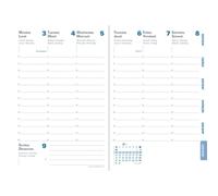 Quo Vadis 003641Q Agenda RIGIRO Multilingua Anno 2026 Formato 9x12,5 cm Settimanale 13 Mesi Dicembre-Dicembre Carta Bianca Ricambio Agenda Blisterato Copertina in Cartone Bianco Riciclato