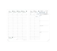 Quo Vadis 004457Q Agenda AFFARI Lingua italiana Anno 2025 Formato 10x15 cm Settimanale 13 Mesi Dicembre-Dicembre Carta Bianca Taglio Oro Ricambio Agenda Blisterato Copertina in Cartone Bianco