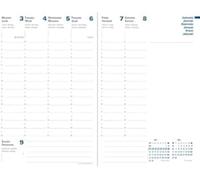 Quo Vadis 015874Q Agenda MINISTRO Multilingua Anno 2025 Formato 16x24 cm Settimanale 13 Mesi Dicembre-Dicembre Carta Bianca Ricambio Agenda Blisterato Copertina in Cartone Bianco Riciclato