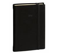 Quo Vadis -1 Agenda settimanale Presidente Prestige WEEKLY SILK - Copertina goffrata - Colore Nero - Chiusura elastica - Dicembre 2025 a dicembre 2026 - Formato 21 x 27 cm