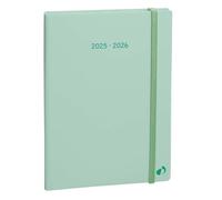 Quo Vadis 161013Q Agenda PLAN WEEK Multilingua Anno 2025-2026 Colore Verde Chiaro Formato 16x24cm Settimanale 16 Mesi Settembre-Dicembre Carta Bianca Copertina Rigida Pastel con Elastico